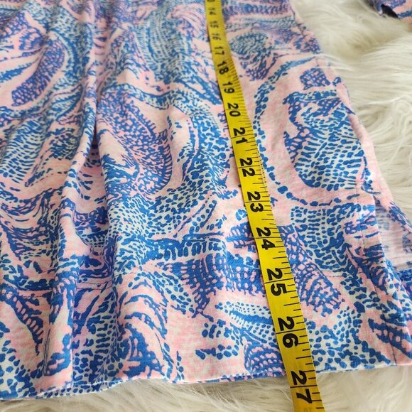 Lilly Pulitzer Kaia Knit Tunic Top Size XS Boca Blue Sea What I Sea - Picture 8 of 15